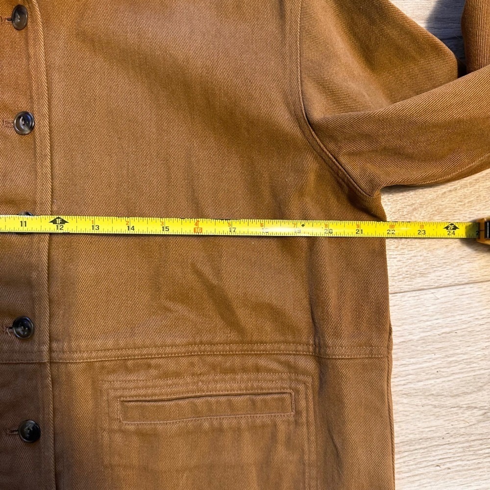 Vintage Jones New York Sport Brown Cotton Chore Jacket Corduroy Collar Women M - Picture 6 of 10